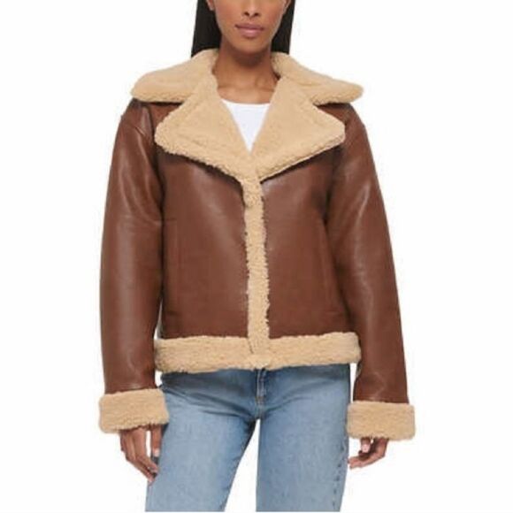 Levis Faux leather sherpa Jacket - Picture 1 of 5